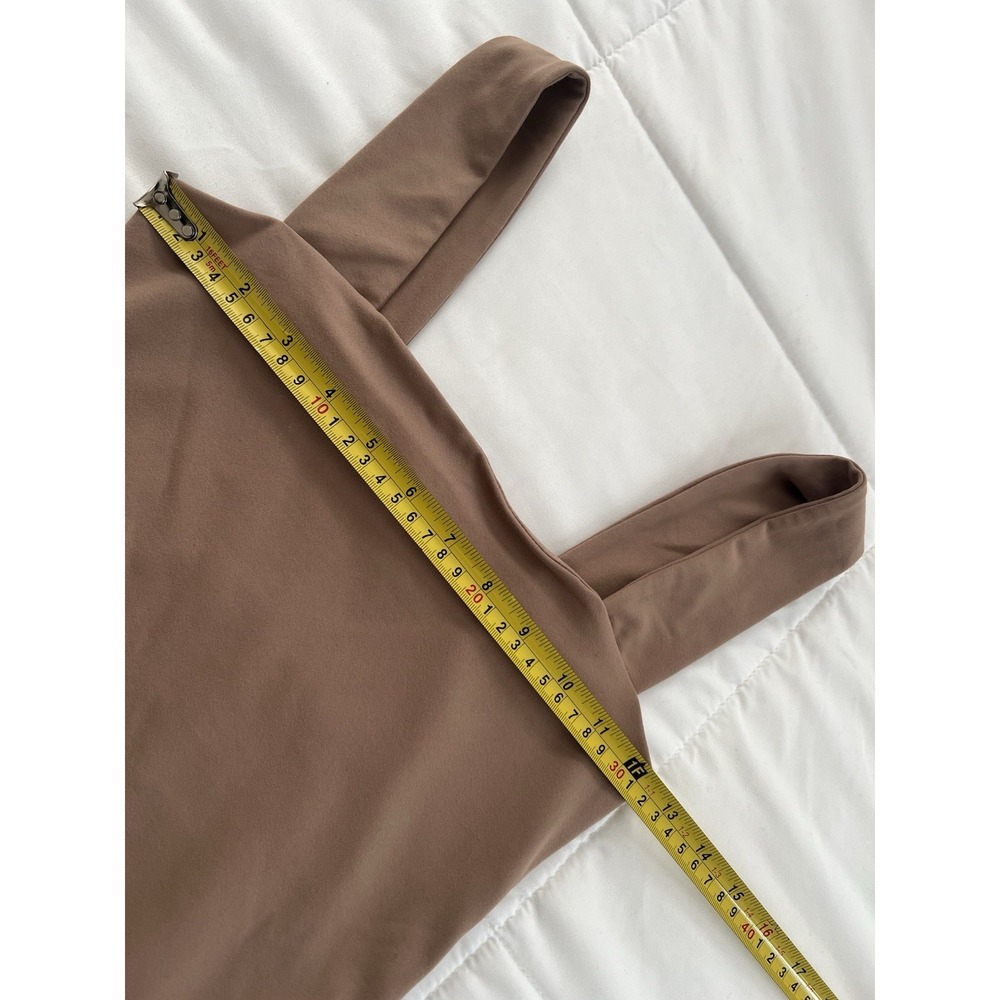 Abercrombie & Fitch Square Neck Sleeveless Soft Brown Thong Bodysuit Size XS - Picture 6 of 7